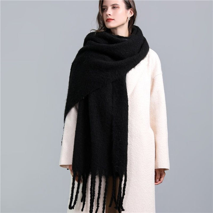 Luxury checked cashmere scarf, a soft and warm winter accessory for women.