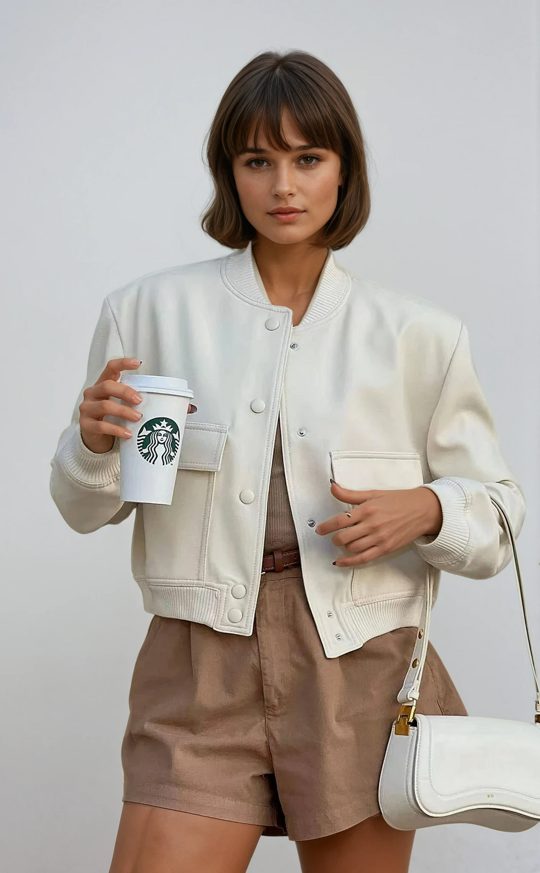 Women's Maven Cropped Bomber Jacket, perfect modern streetwear & fall layering outerwear.