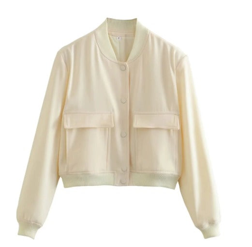 Maven cropped bomber jacket for women. Elevate your fall fashion with this modern streetwear outerwear.
