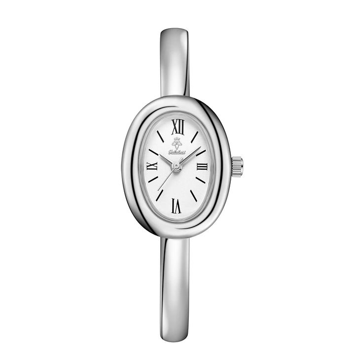 Elegant women's minimalist gold stainless steel watch, a classic sophisticated timepiece for ladies.