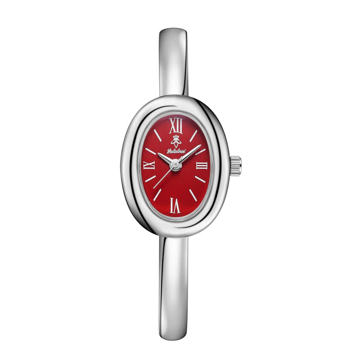 Sophisticated women's silver stainless steel watch, a minimalist and elegant everyday timepiece.