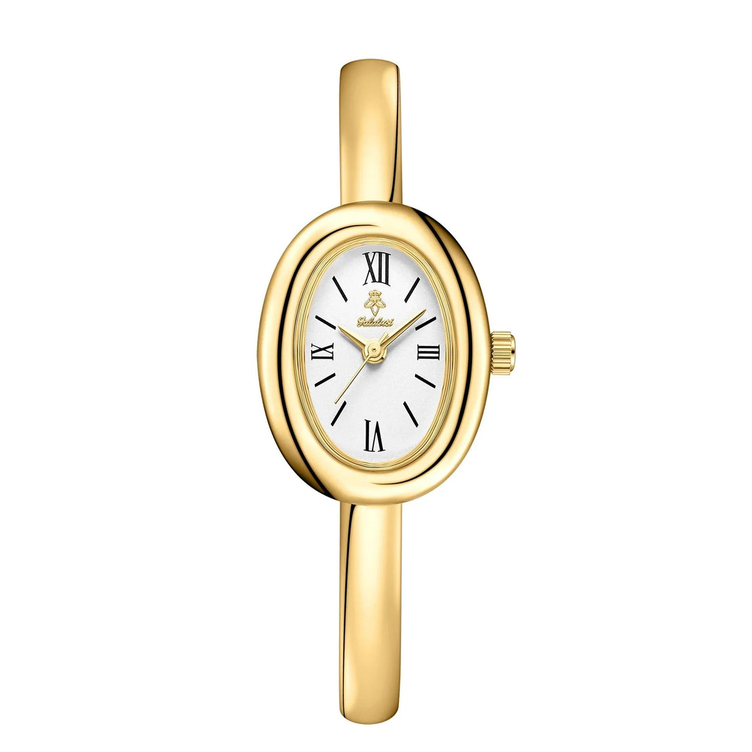 Elegant and sophisticated women's stainless steel watch, a minimalist gold timepiece for fashion.