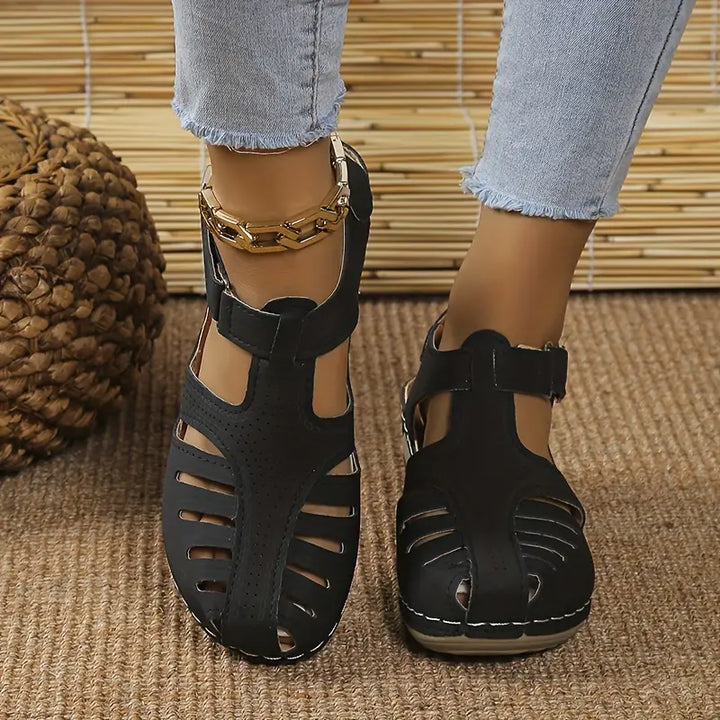 Women's Mirella orthopedic comfort sandals, stylish wedge design for all-day foot support.