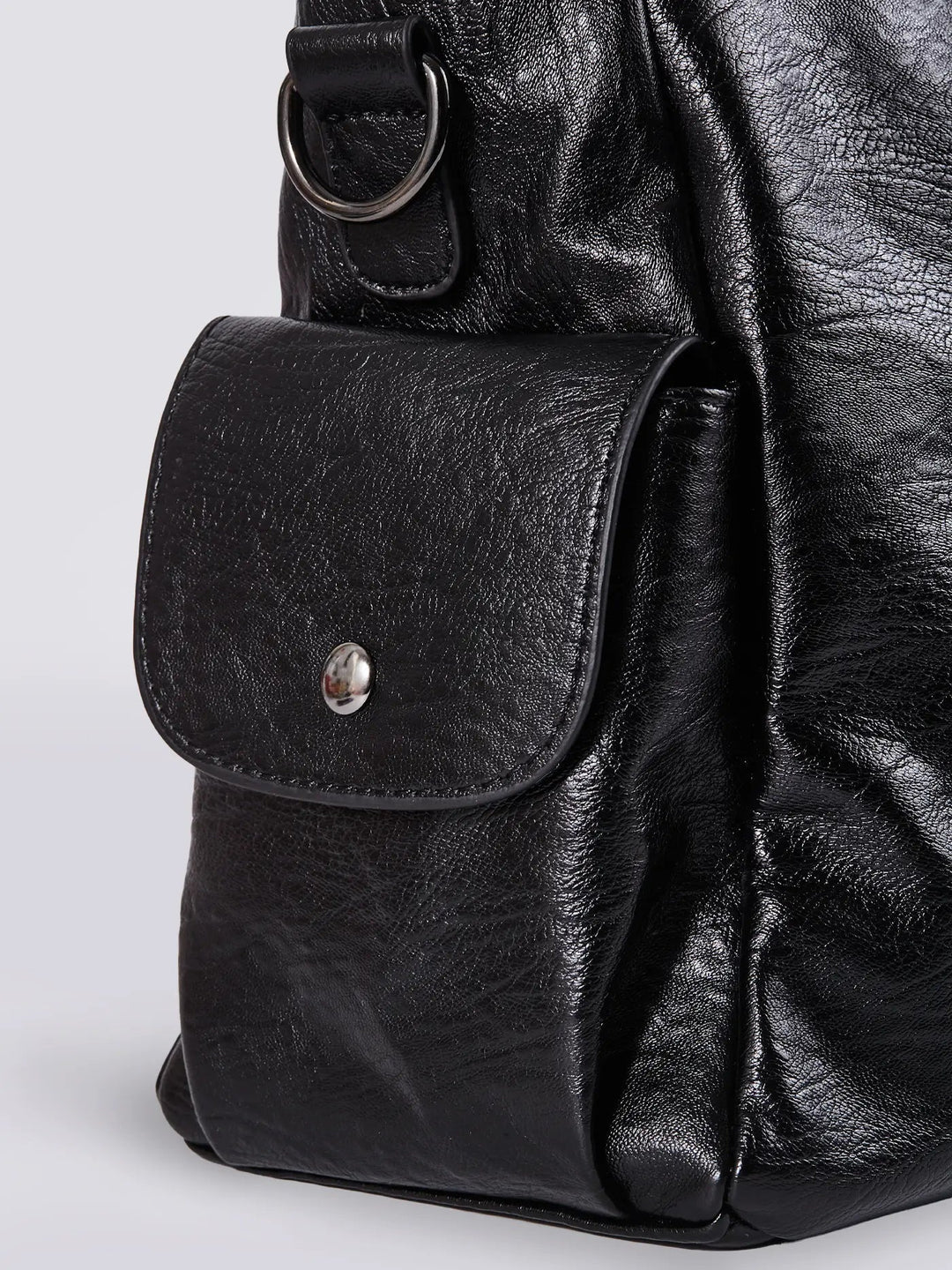Premium women's leather multi-pocket shoulder bag, designed for durability and elegant function.