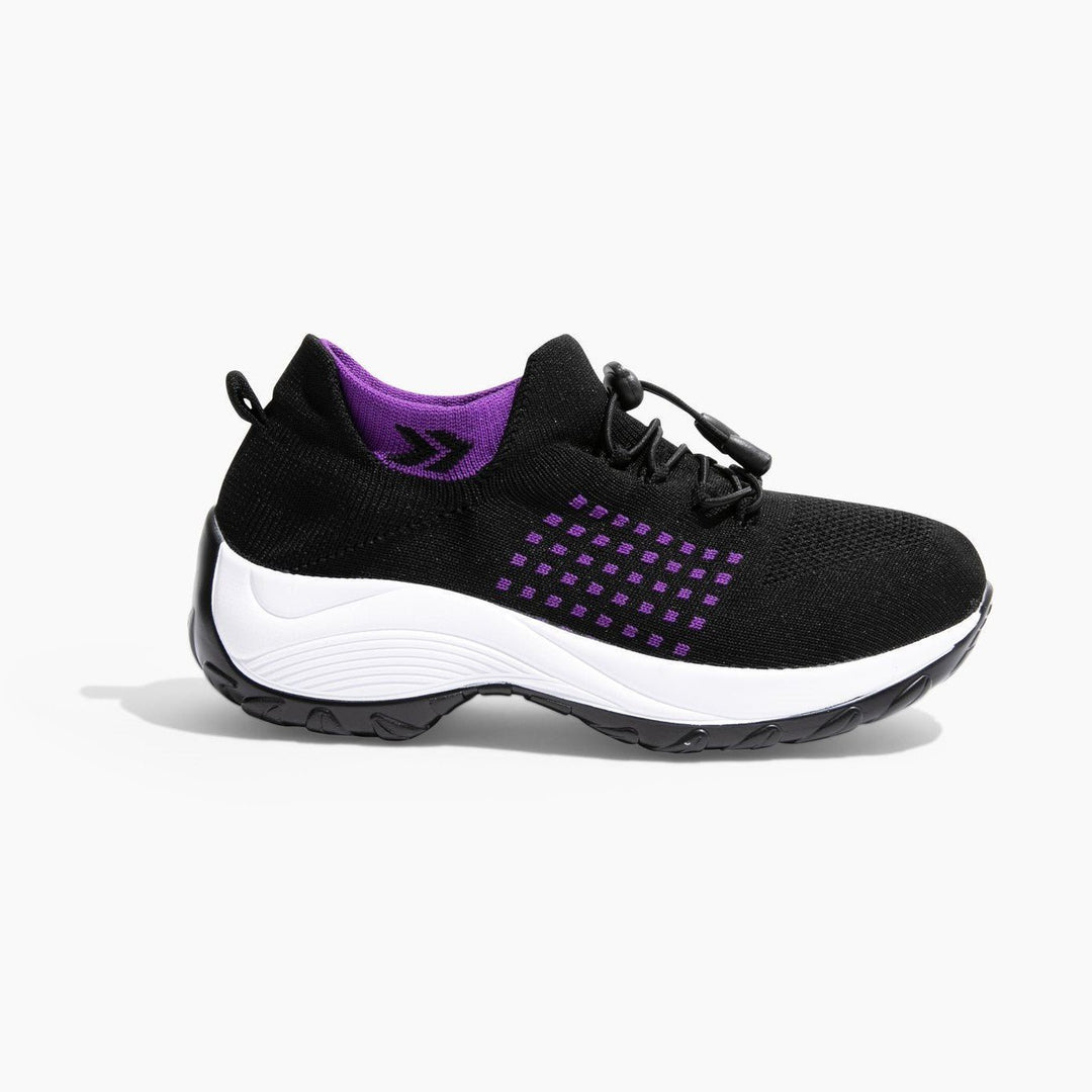 Women's Non-Slip Orthopedic Cushion Healthcare Shoes, stretch knit, wide toe box for comfort