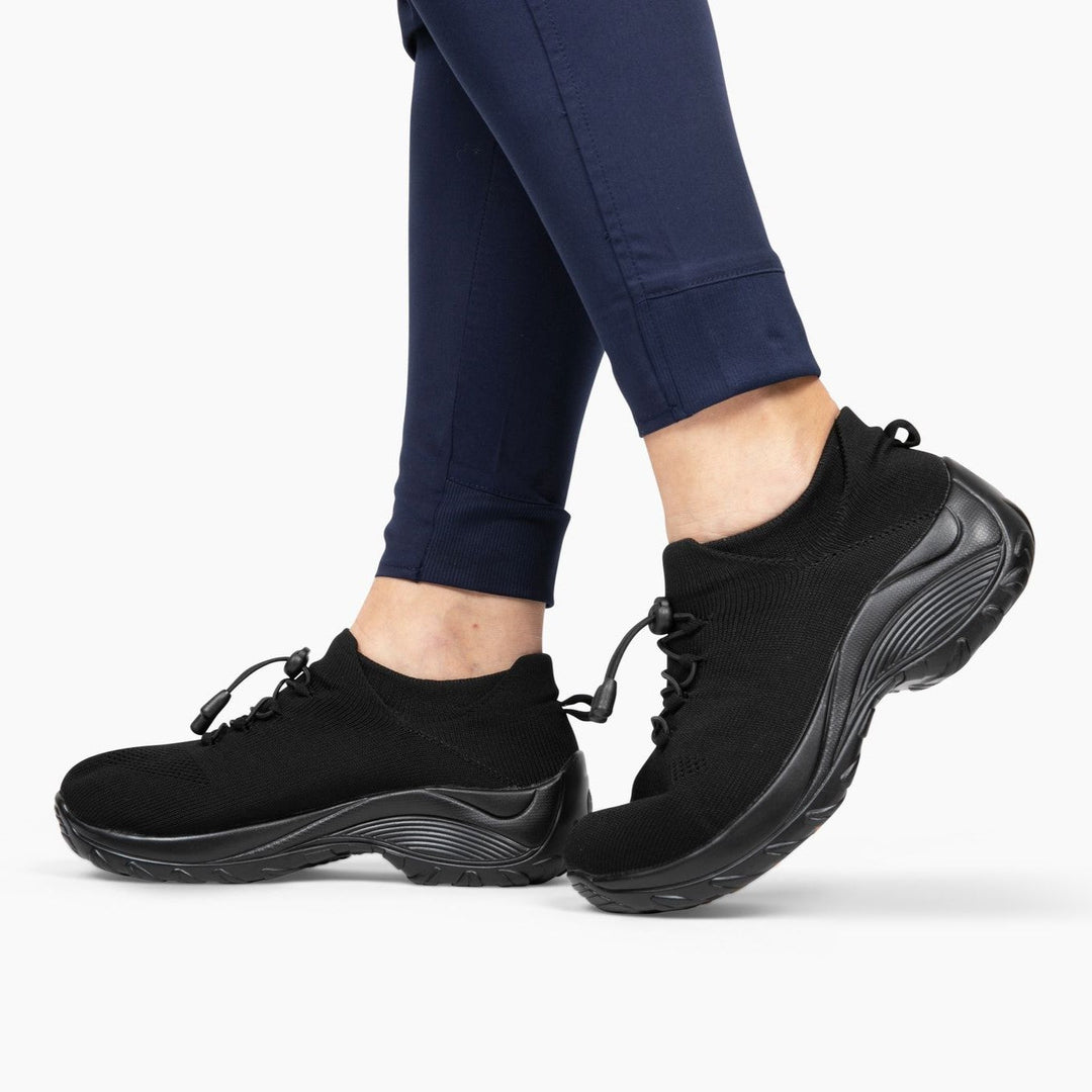 Water resistant women's non-slip shoe, perfect for long shifts as a healthcare worker