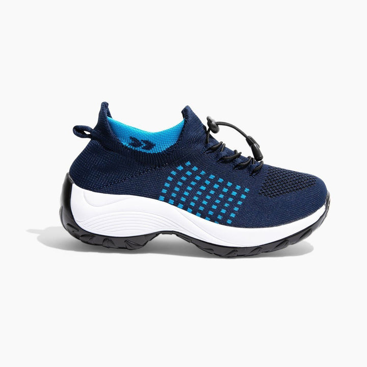 Woman wearing non-slip orthopedic shoes, ideal for healthcare workers, comfort design