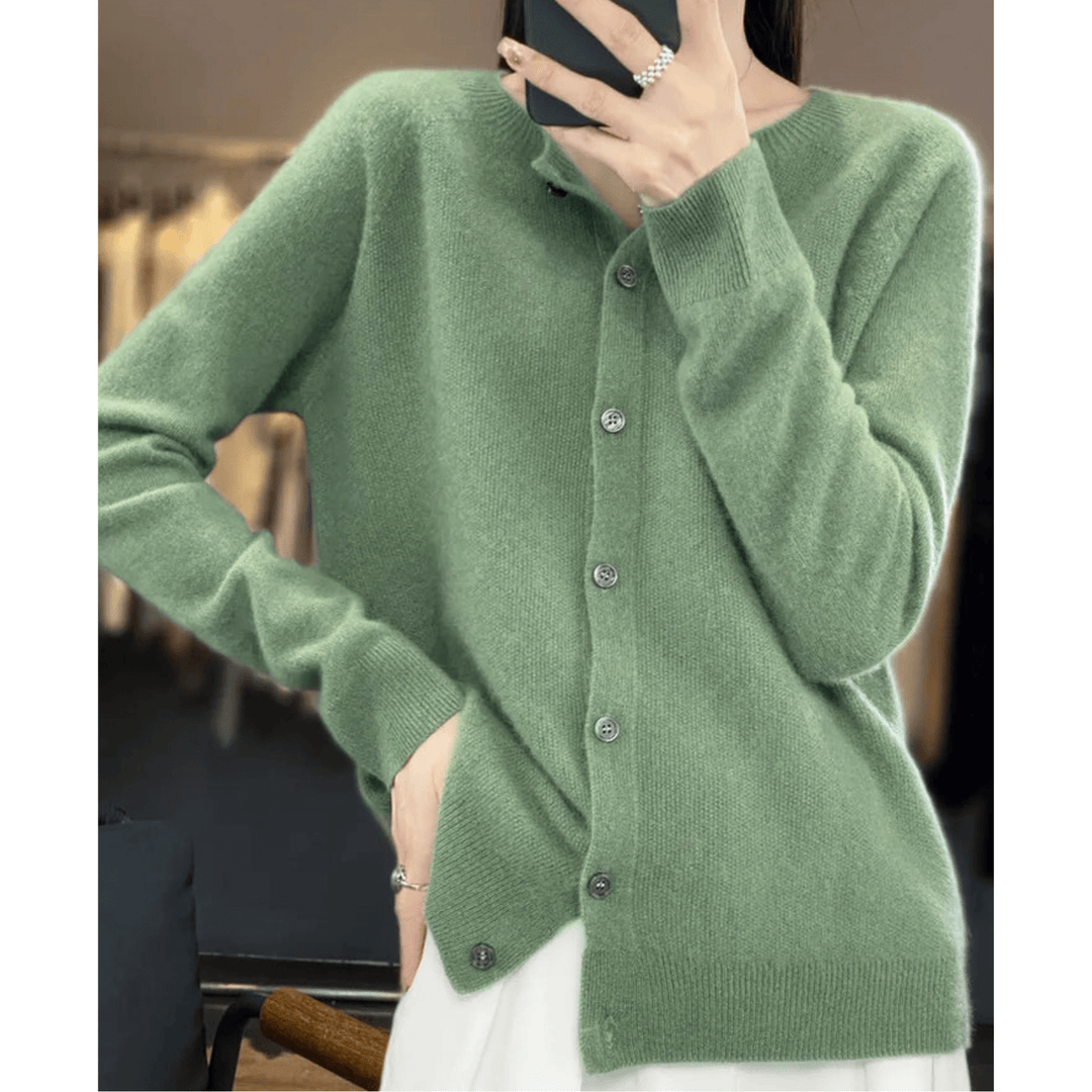 Comfortable women's long sleeve O-neck sweater. Soft wool blend, warm and cozy for fall/winter.