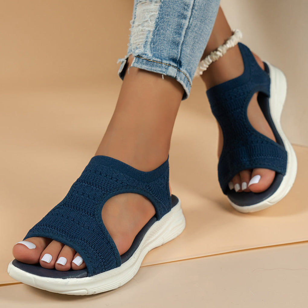 Versatile women's walking sandals, ortho-cushioned for comfort. Slip-on design, great for summer footwear.