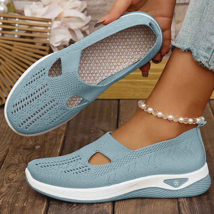 Breathable women's orthopaedic slip-on shoes, lightweight for cool, comfortable everyday wear.