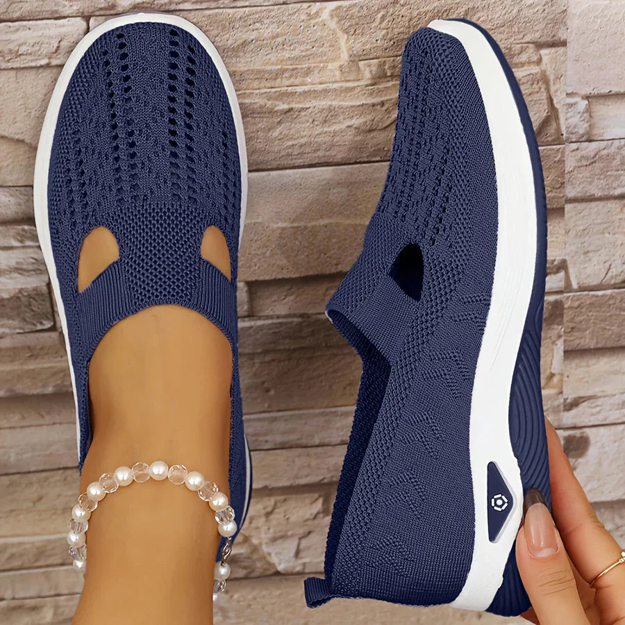 Easy-on women's orthopaedic slip-on shoes, breathable and lightweight for everyday comfort.