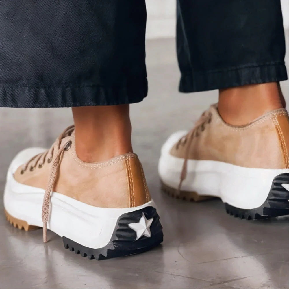 Front view of women's orthopaedic comfort footwear, ideal for walking & pain relief with arch support.