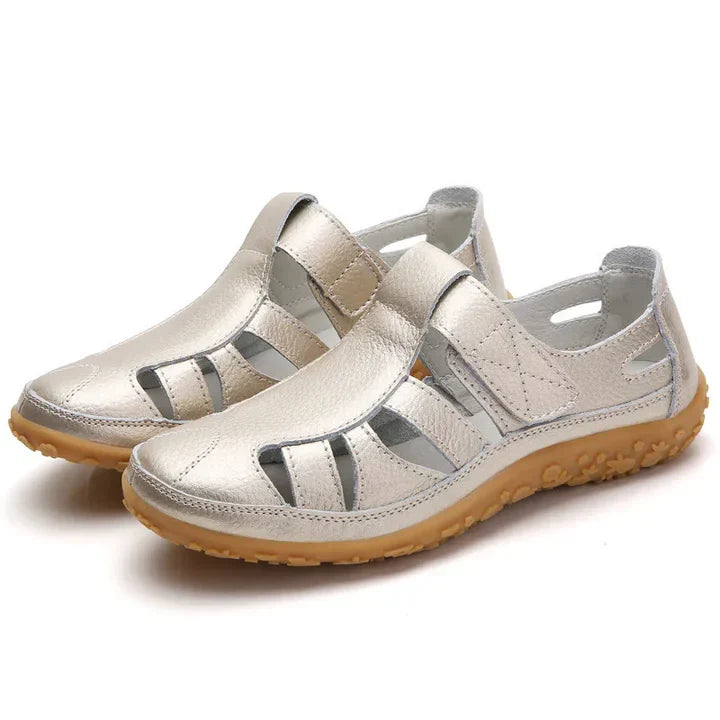Premium women's orthopedic sandals, featuring anti-slip sole, arch support & adjustable comfort.