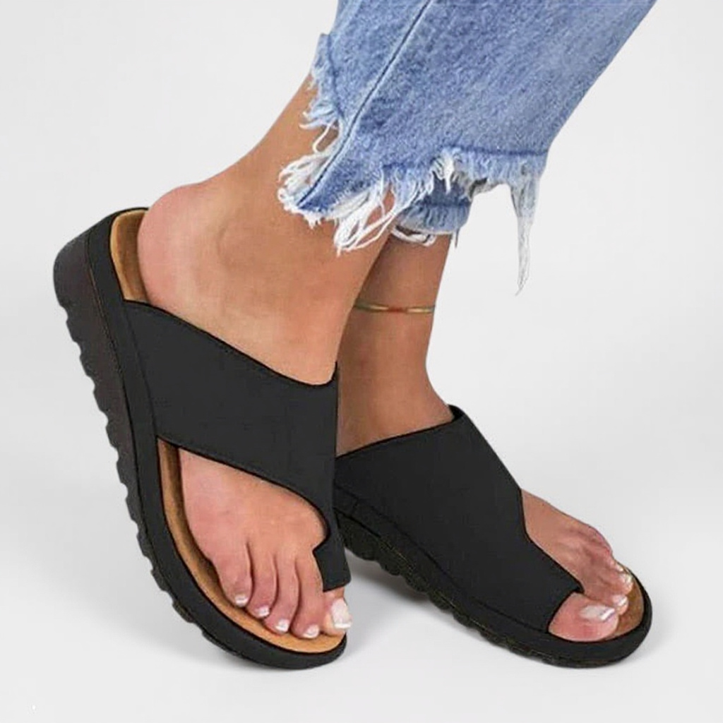 Women's orthopedic bunion corrector sandals, providing pain relief & arch support for healthy feet.