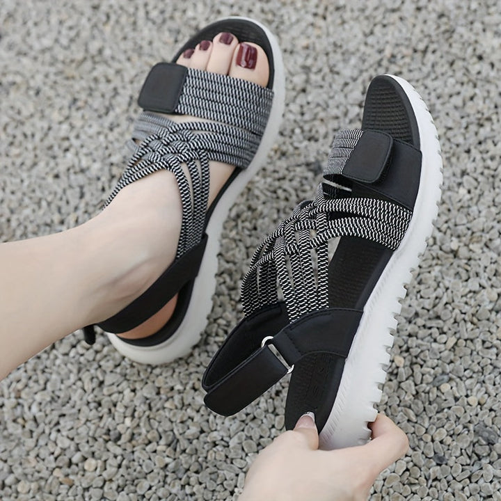 Women's supportive sandals with arch support & cushioned footbed.