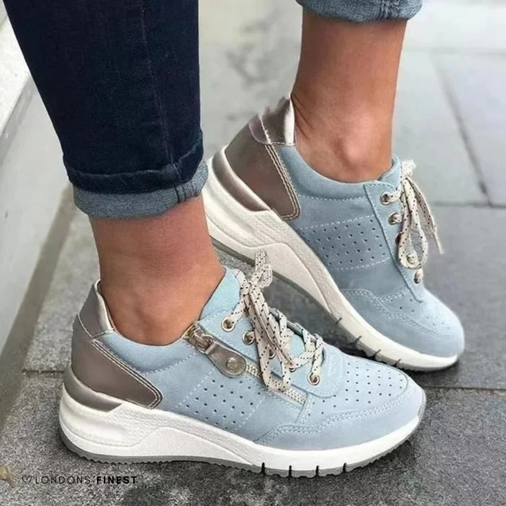 Elegant slip-on women's walking shoes. Designed for comfort, arch support & casual daily wear. Ergonomic footwear.