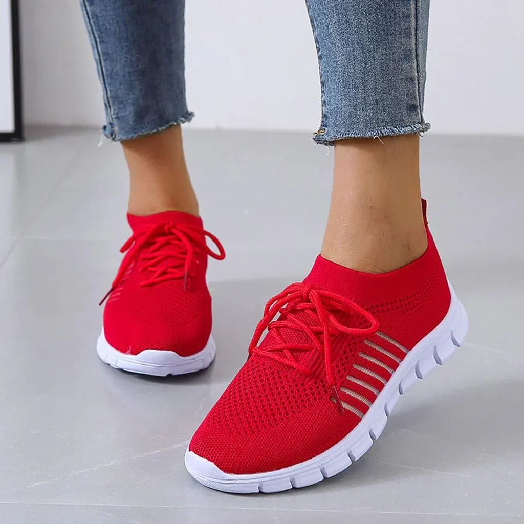 Comfortable women's orthopedic walking shoes with superior arch support and cushioning.