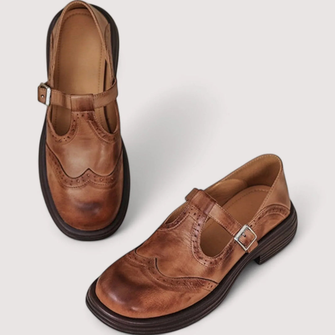 Versatile women's comfort Mary Jane shoes with strap, excellent arch support for daily wear and classic look.