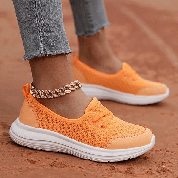 Women's orthopedic mesh comfort shoes, soft sole, arch support, breathable, walking