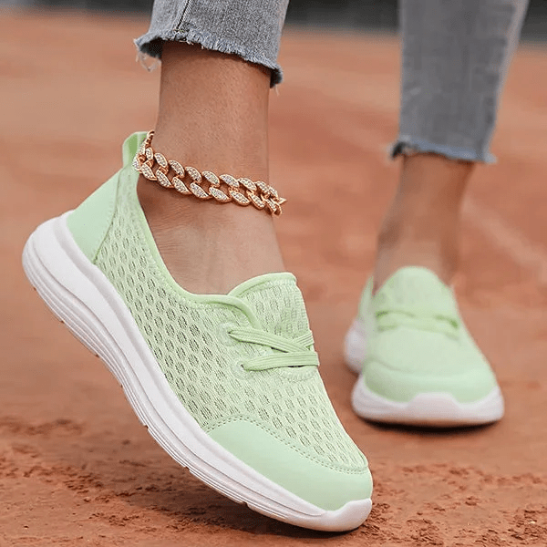 Elegant women's orthopedic footwear, soft sole, mesh comfort, perfect for daily walks