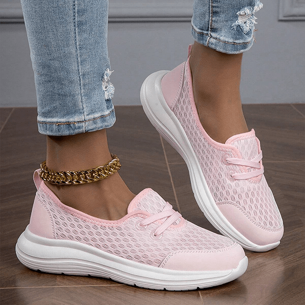 Women's active orthopedic shoes, mesh design for breathability, soft sole for support