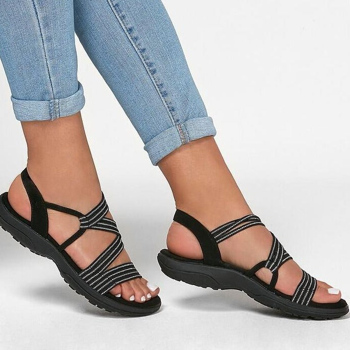 Women's orthopedic sandals, Elvira model, with adjustable straps for customized fit & all-day comfort. Ideal for foot support.