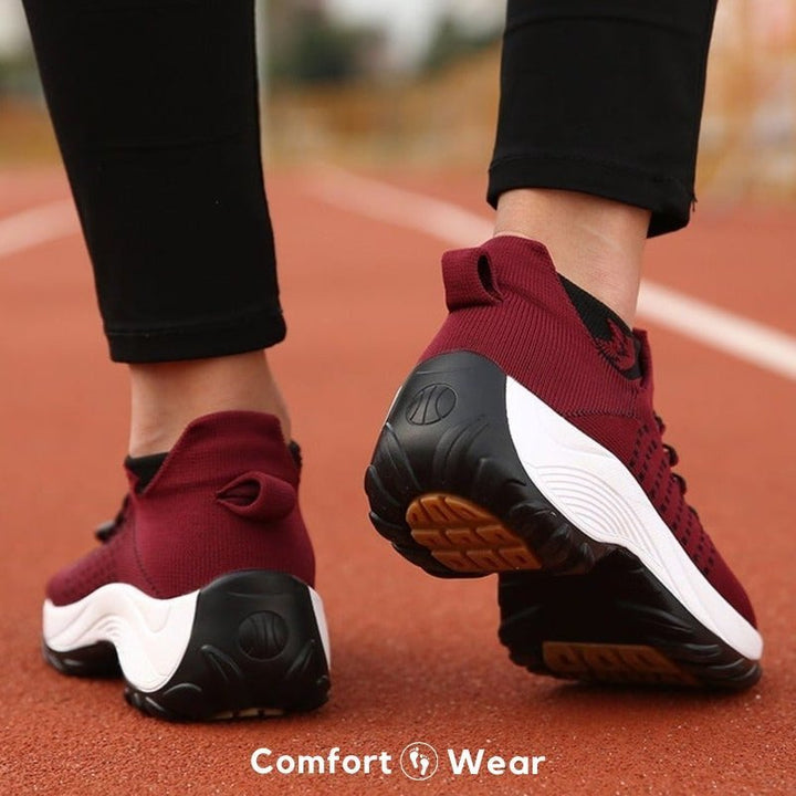 Comfortable stretch sneakers for women, designed for foot pain relief