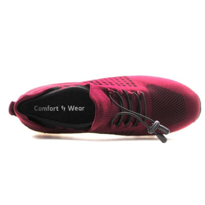Stretch cushion sneakers for women with wide toe box, foot pain relief