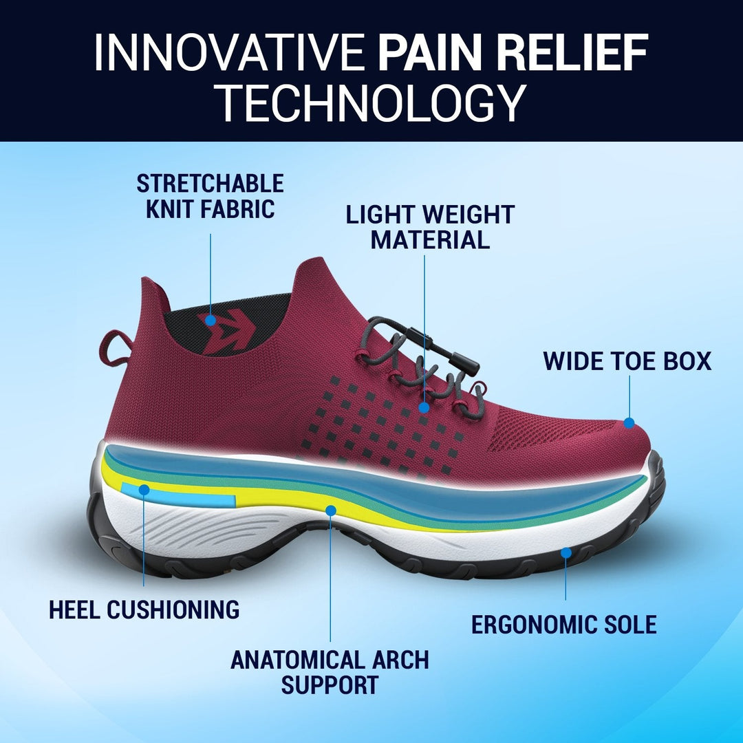 Slip-resistant women's orthopedic shoes, comfortable for all-day wear