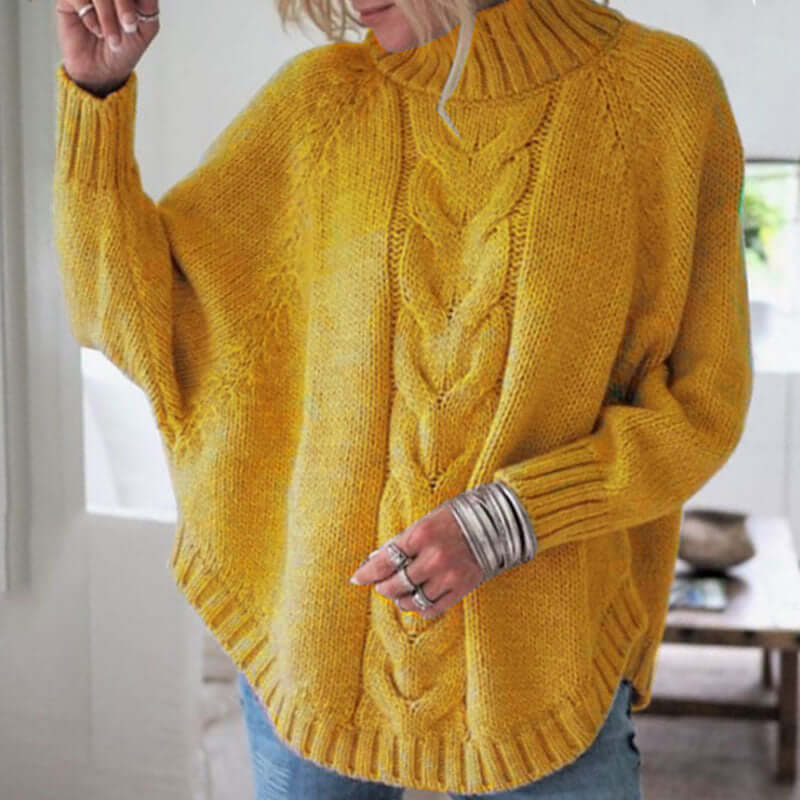 Effortless style with this women's cozy knit batwing sleeve jumper, ideal for comfortable fall fashion & daily wear.