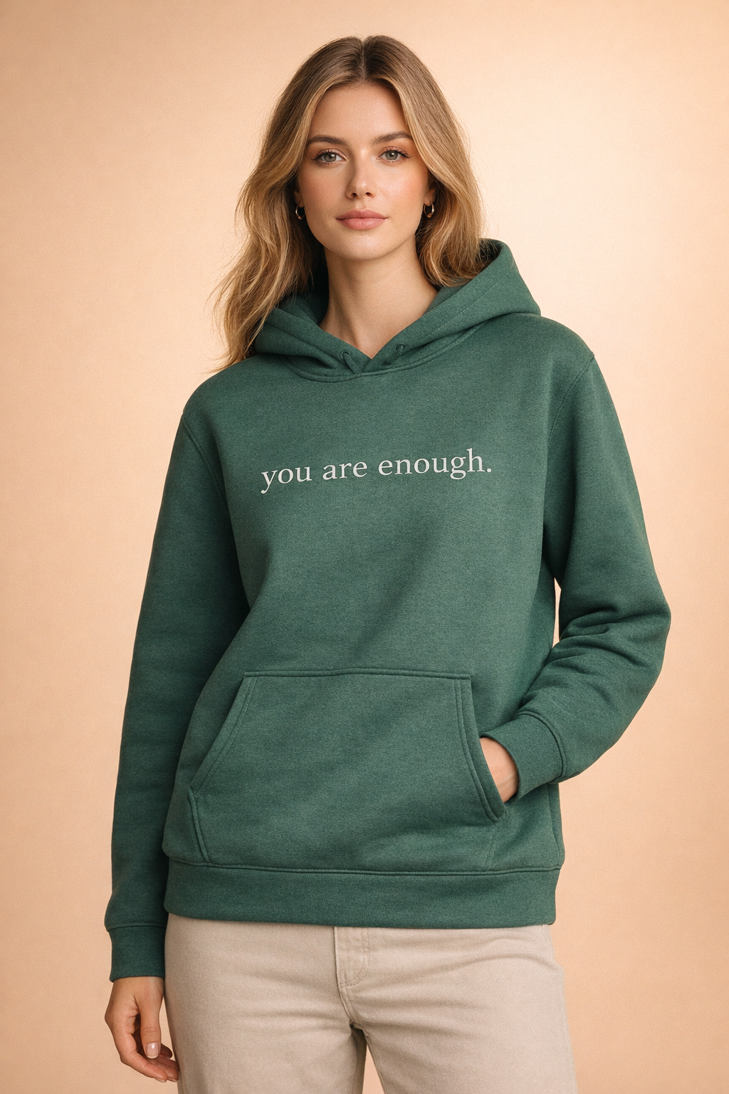 Comfortable women's oversized hoodie, featuring an inspiring graphic, ideal for casual outings.