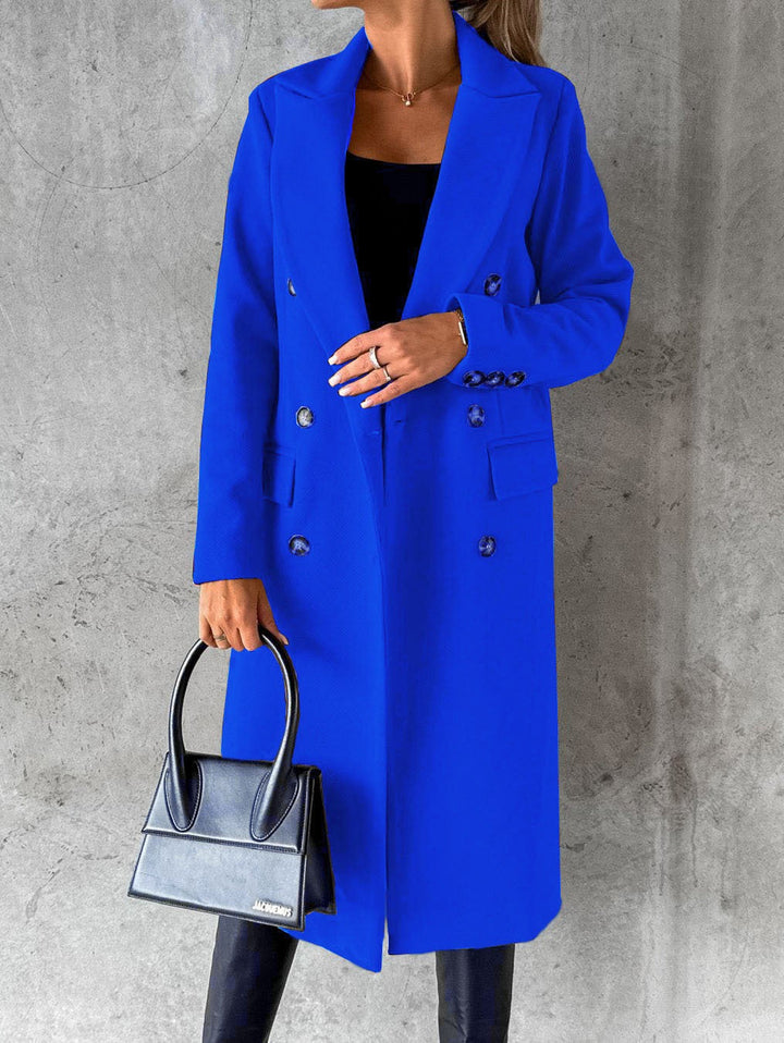 Chic women's long oversize winter jacket. Modern urban fashion outerwear for comfort & versatile everyday wear.