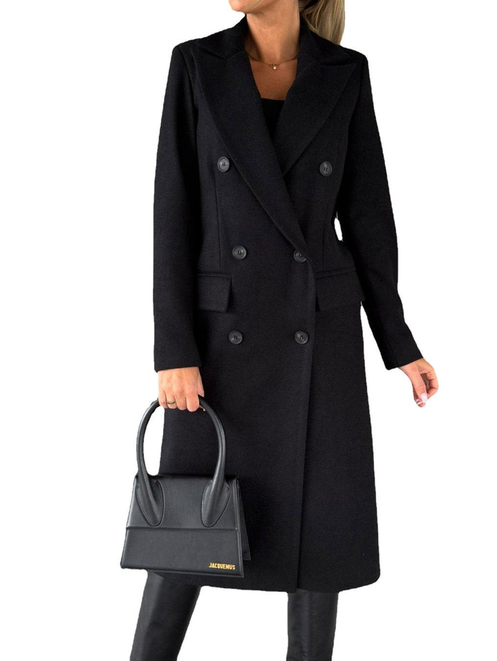 Elegant women's oversize long winter jacket. Perfect for versatile urban fashion, warmth & everyday wear.