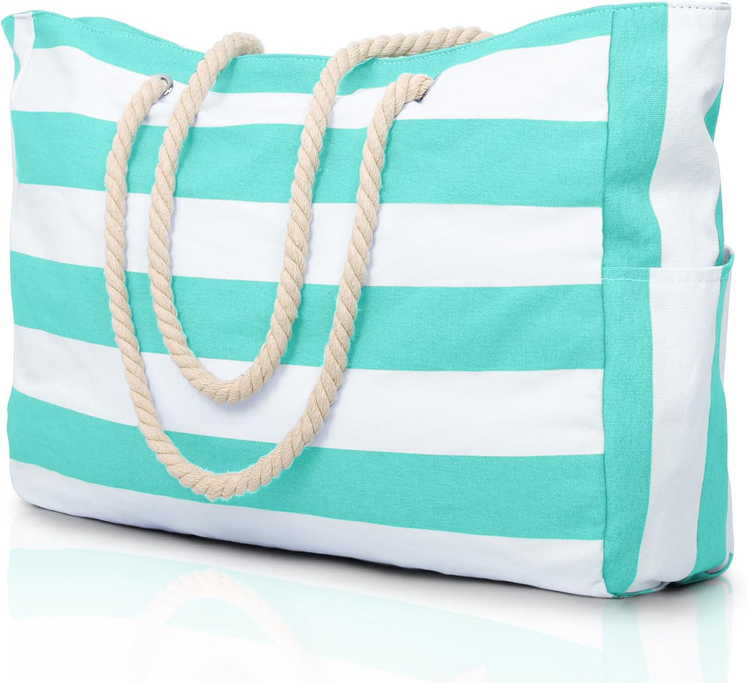 Utility women's beach bag, waterproof, sandproof & oversized for travel.
