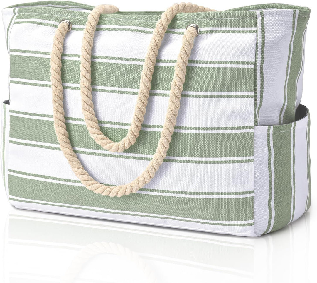 Women's large capacity travel bag, waterproof & sandproof beach tote.