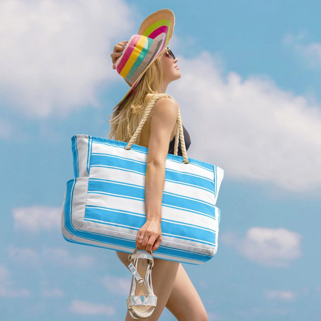 SandAway large capacity beach tote, women's waterproof & sandproof carryall.
