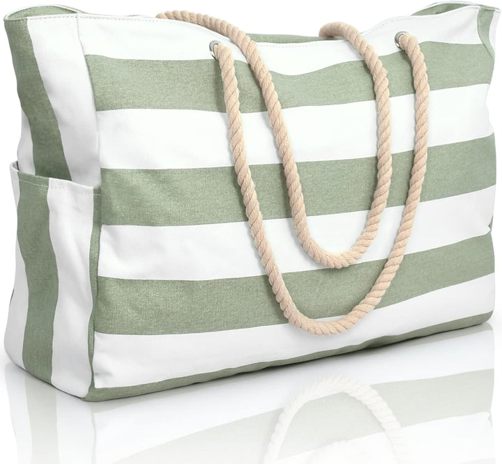 Large beach tote for women, waterproof & sandproof, perfect for vacation.