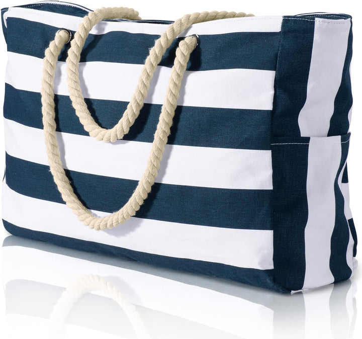 Women's oversized utility tote, waterproof & sandproof for beach & travel.