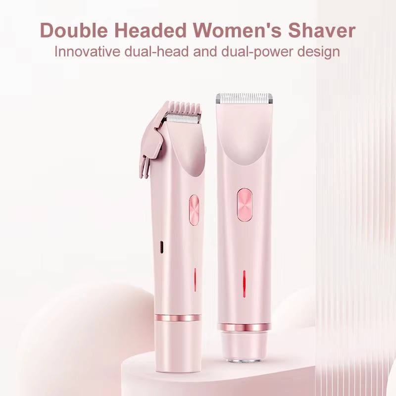 Rechargeable wet/dry electric body shaver, perfect for painless women's grooming.