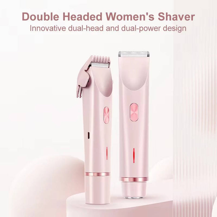Rechargeable wet/dry electric body shaver, perfect for painless women's grooming.