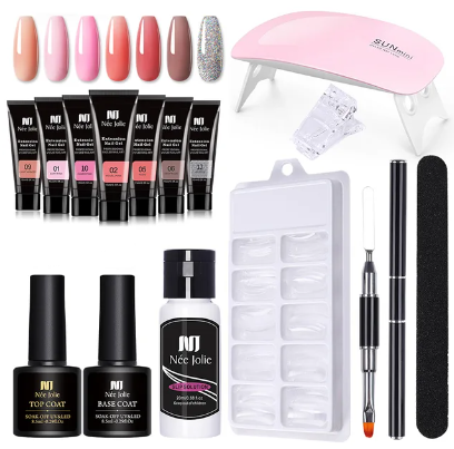 Women's DIY polygel nail kit. Create stunning, long-lasting nail extensions & art with this easy-to-use beauty starter kit.