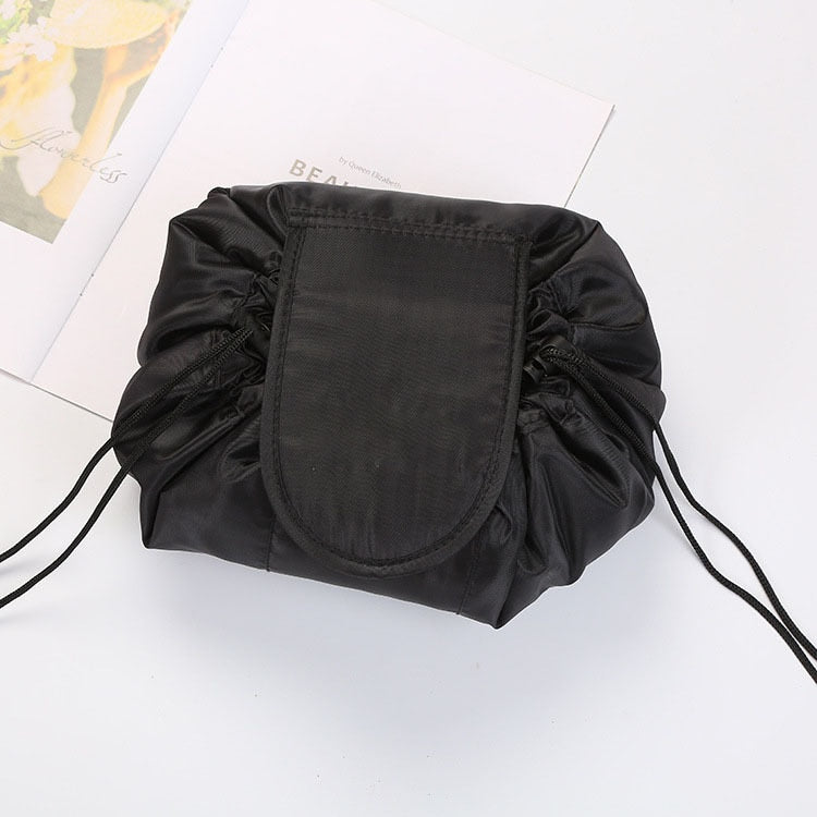 Waterproof women's drawstring cosmetic organizer bag, perfect for travel essentials.