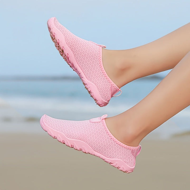 Lightweight women's quick-dry water shoes, anti-slip sole for swimming, beach, & versatile summer outdoor wear.