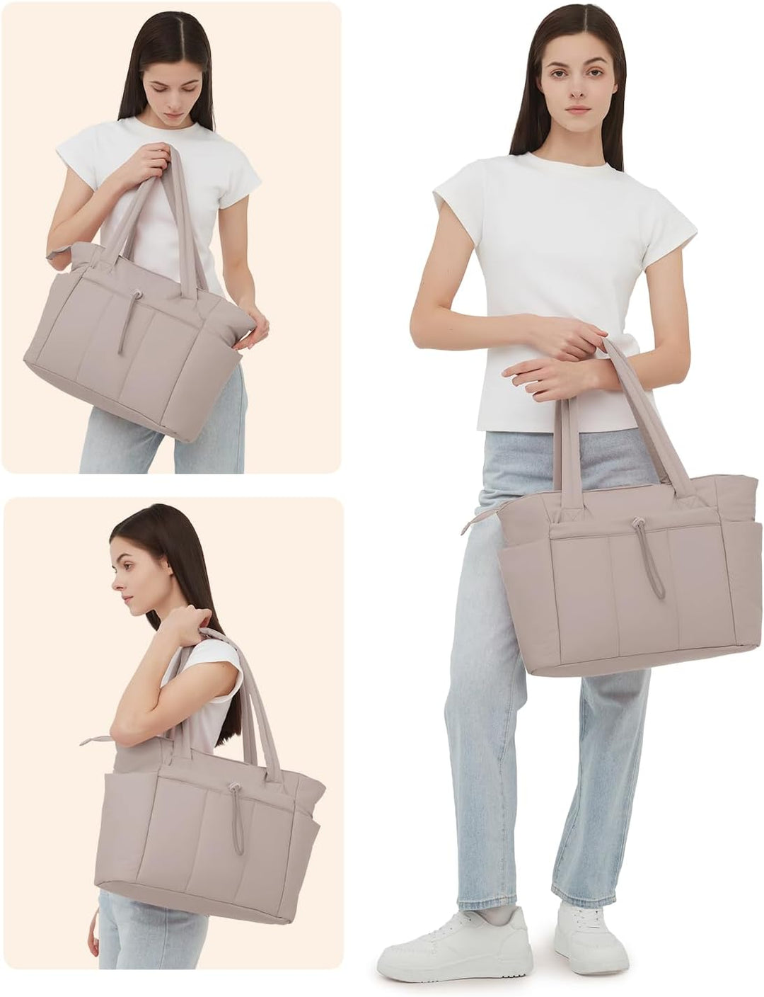 Modern Quilted Puffer Bag for women's work, gym & laptop needs.