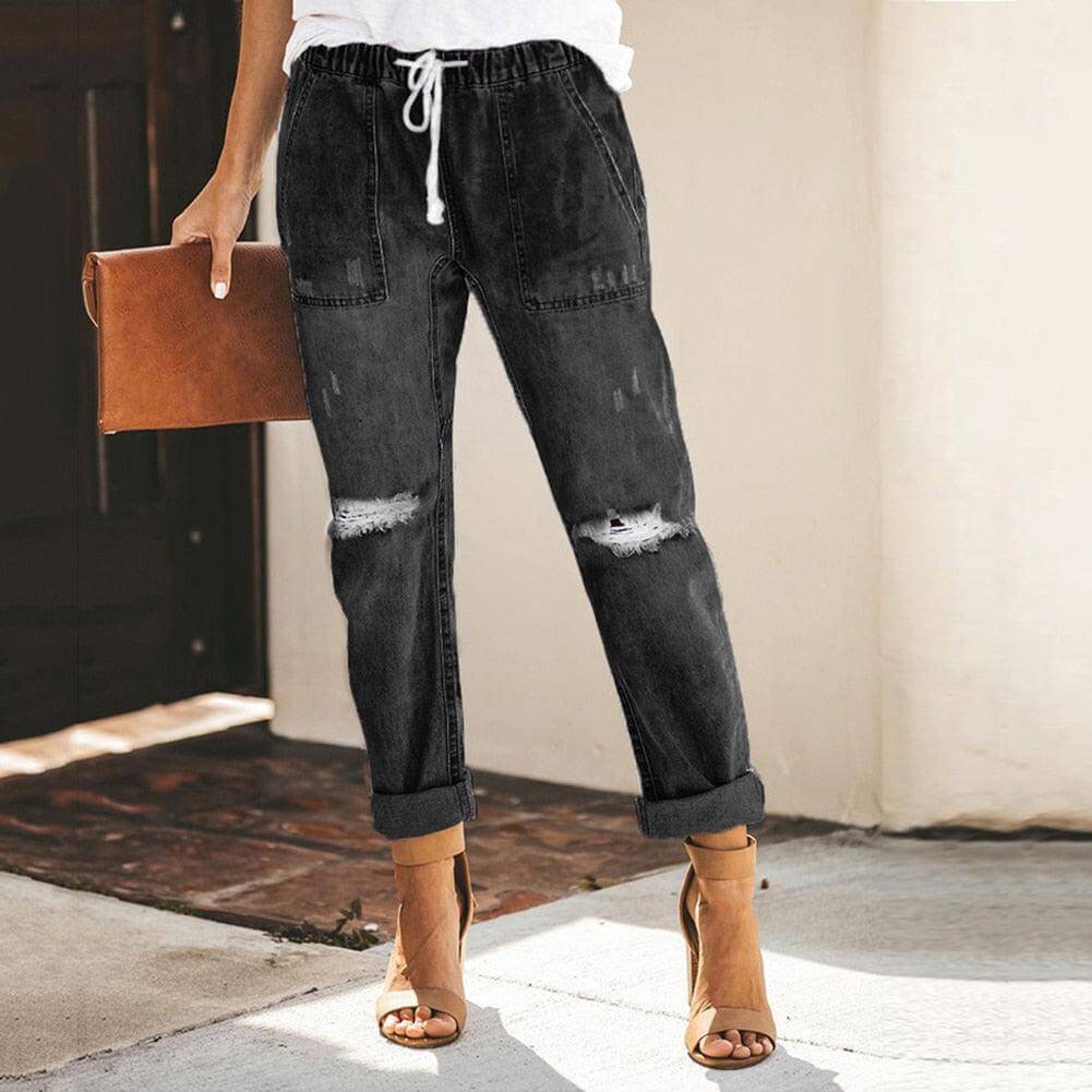 Women's relaxed fit comfort pants, combining effortless style & softness for everyday wear. Versatile.