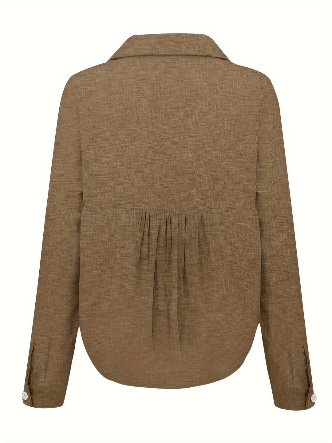 Stylish women's cotton blend long sleeve shirt, featuring a relaxed fit for ultimate comfort & versatility.