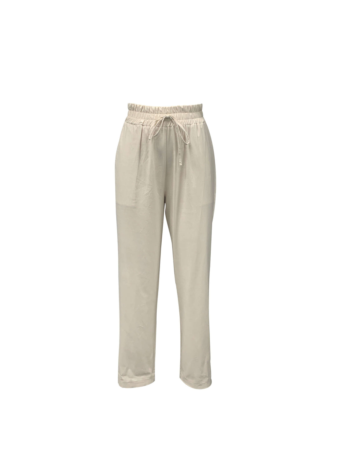 Comfortable women's cotton joggers, relaxed fit with drawstring & cuffs, versatile for everyday casual style.