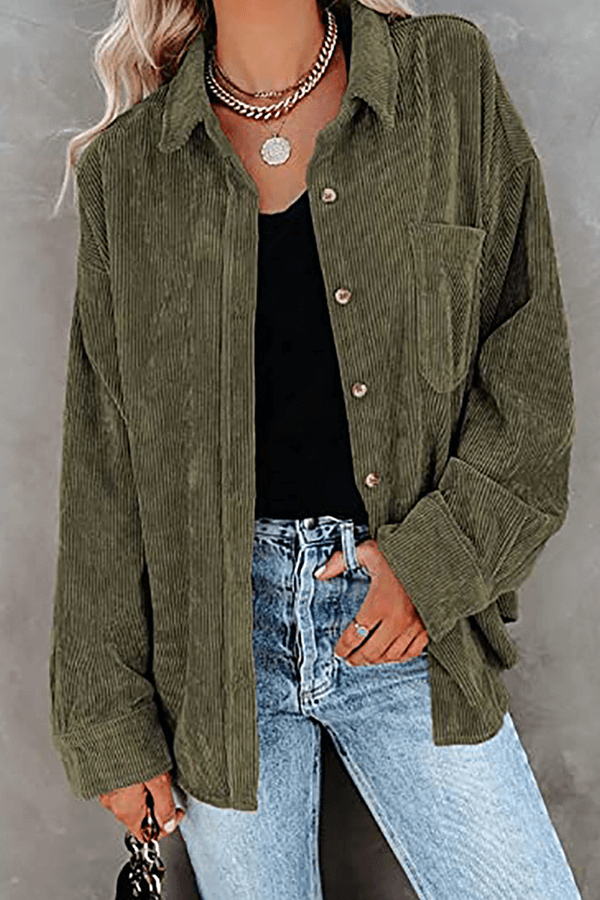 Soft cotton women's relaxed long sleeve top, drop shoulder, versatile for daily wear comfort.