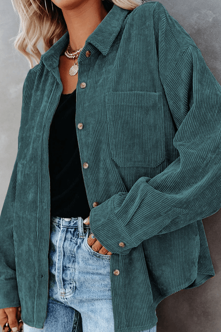 Casual cotton blend drop shoulder top for women, cozy & relaxed for everyday fashion.