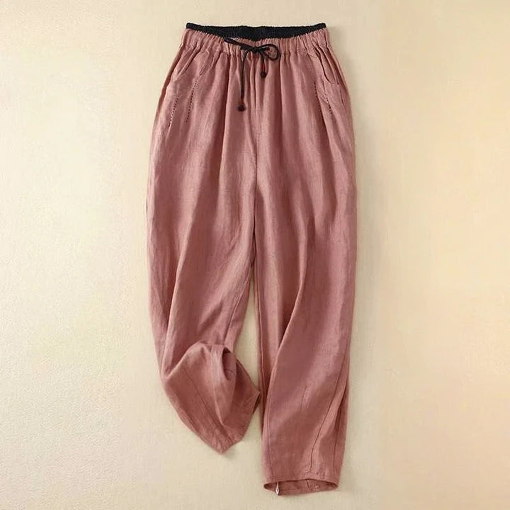 Lightweight women's summer pants, comfortable relaxed fit with a breezy, flowy design for ultimate comfort & style.